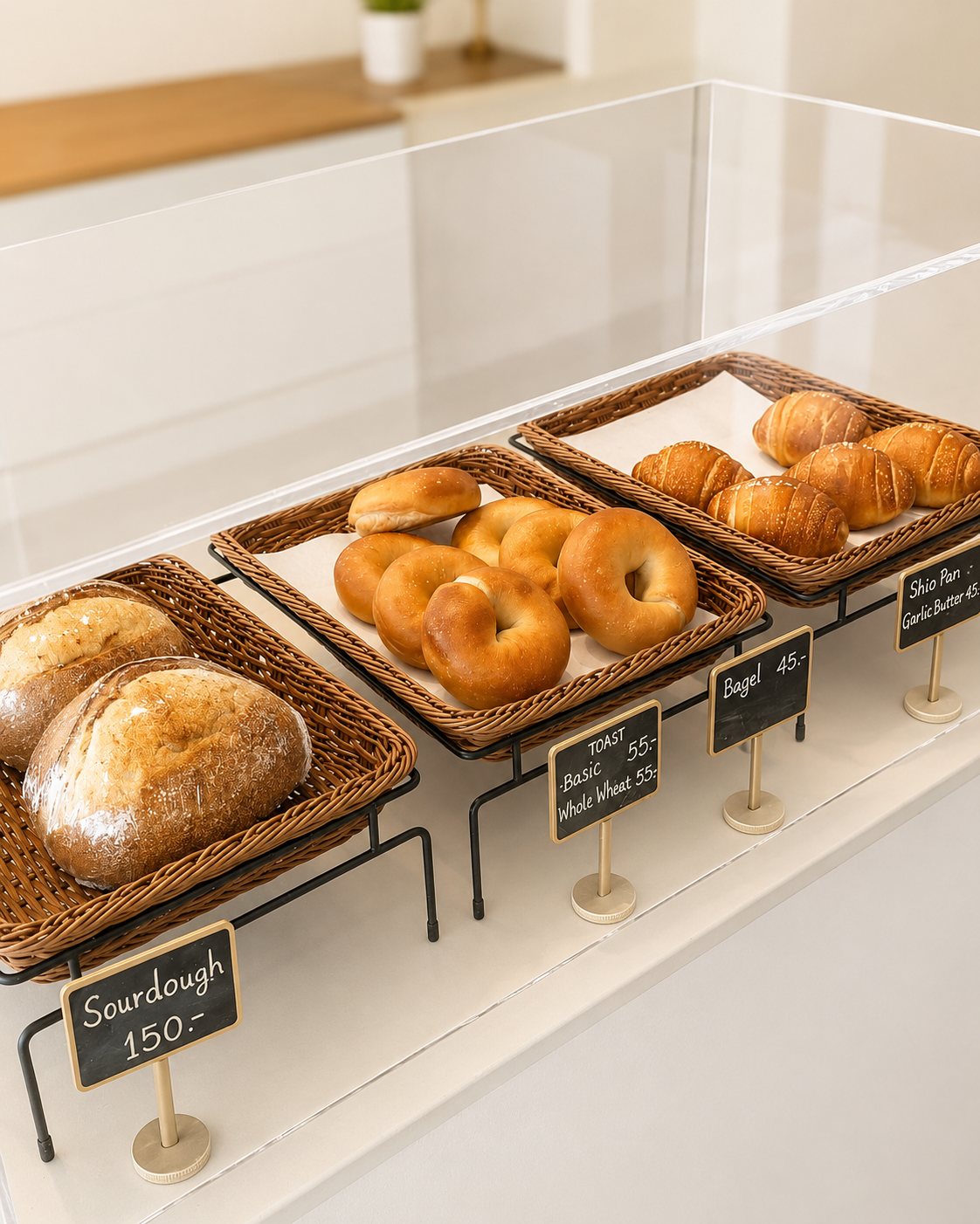 Fresh bread and pastries at Merak Café & Restaurant